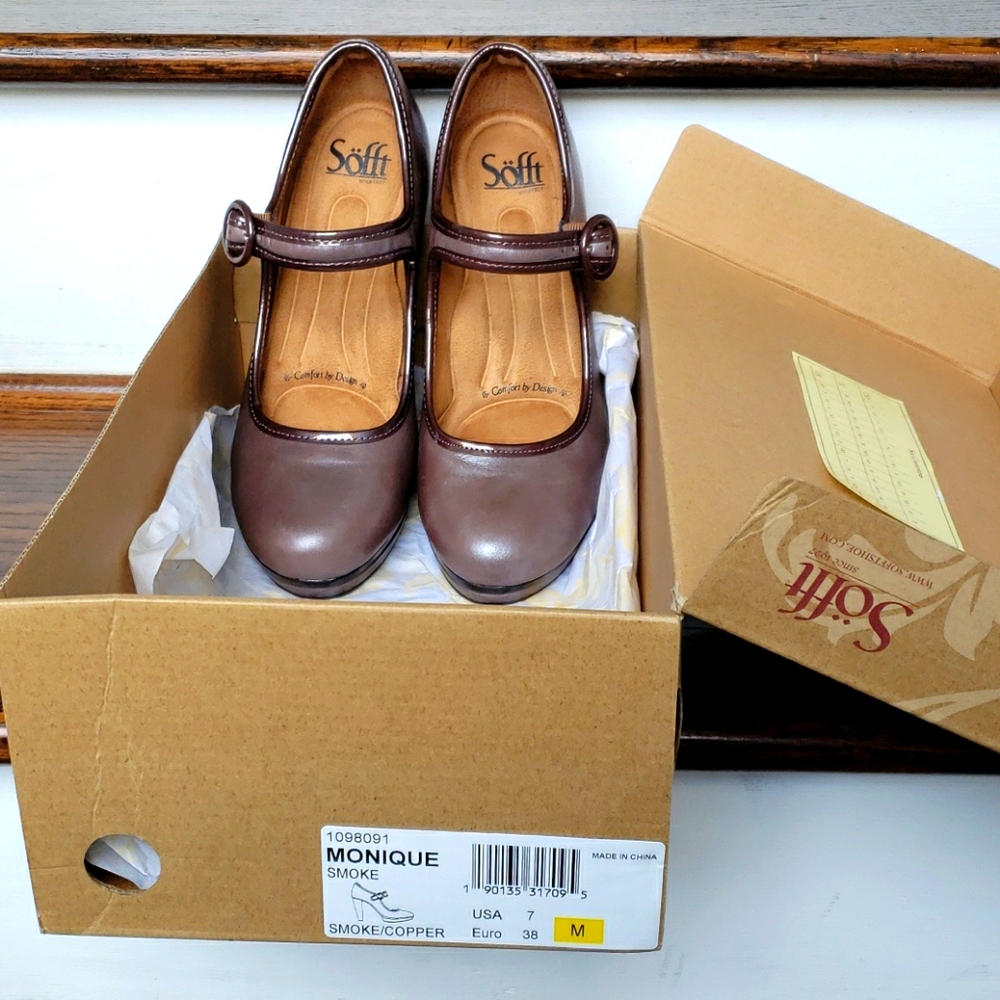 Sofft Monique Platform Heel Smoke/Copper Metalic